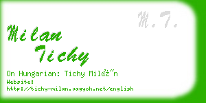 milan tichy business card